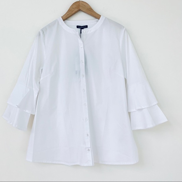 Isabella Oliver | White Button up Blouse - Picture 9 of 13